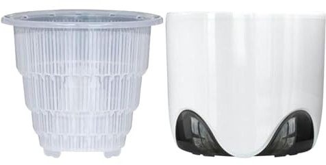 Vaso per orchidee Dendrobium - Vaso per orchidee a doppio strato Vaso decorativo per contenitori Dendrobium | Strumento migliorato per piantare colonne d'aria su scrivanie, scaffali,