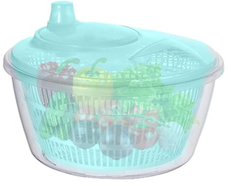 Spinner de lechuga grande – Limpiadores de ensaladas resistentes, prácticos molinillos de ensalada | Secador de lechuga duradero y eficiente y de frutas, giratorio seguro y fácil de preparar