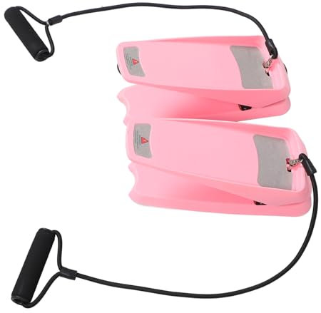 Happyyami Kleiner Stepper Treppensteiger Rosa mit Rutschfesten Pedalen aus Robustem Stahl Leises Heimtrainingsgerät für Beinstraffung und Muskelaufbau zu Hause