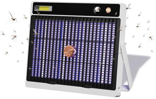 Lampada Antizanzare di Emergenza da 3000 V, Antizanzare Elettrico USB, Dotato di Sistema di Cattura delle Zanzare e Spazzola, Non Tossico ed Ecologico, Adatto per Uso Interno, Giardino e Campeggio