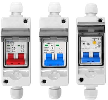 AIRUIXI Scatola di distribuzione Scatola di distribuzione elettrica Esterna HT IP65 Interruttore Automatico Solare AC DC MCB 63A RCBO PC Scatola di Giunzione in plastica(HT-2 And AC MCB,16A)