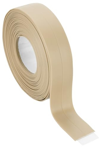 PATIKIL 1 x 16.4 ft Ruban De Calfeutrage Bandes De Calfeutrage Beige | Ruban D'Étanchéité Protège-Bords Imperméable, PVC Adhésif Autocollant, Pour Accessoires De Salle De Bain Plan
