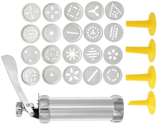 Garneck Multi-Function Cake Piping Tool Set 20pcs Aluminum Alloy Frosting Piping Kit Cream Nozzle and Cupcake Filling Injector for Home Baking and Cake Decorating
