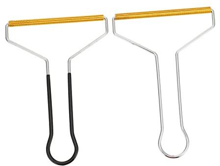 Rodillo Quitapelusas de Metal 2piezas Acero Inoxidable Manual | Pelos de Mascotas y Pelusa, Ropa y Tejidos Planos, Acabado Negro y Plata