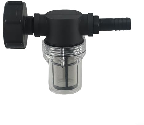 Besttoolifes IBC Regenwasserfilter-Schlauchverbinder mit 100 Mesh Edelstahlsieb für Gartenbewässerungsgeräte und Regentonnen-Zubehör, robuster Kunststoff, 20 mm