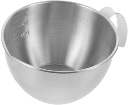 ROMISBABA Tazón para Mezclar y Preparación de Alimentos 14 Cm 600 Ml Acero Inoxidable con Asa Resistente Antideslizante para Cocinar Hornear y Batir – Utensilio de Cocina Versátil para Uso