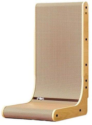 Rascador para gatos en forma de L 60 cm, rascador vertical montado en la pared con juguete en forma de bola, rascador corrugado duradero para proteger muebles para gatos domésticos (tamaño: 70 x 40 x