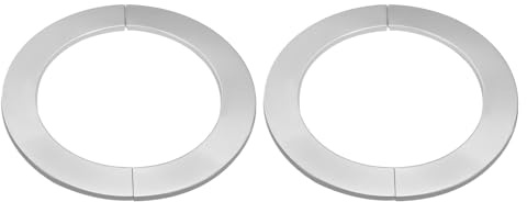 QUARKZMAN 2Pcs Flangia Divisibile A Parete 4.49 (114mm) Acciaio Inox Tondo Autoadesivo Flangia Divisibile Copertura Tubo Collare Clip-on Ghiera Per Pavimento Soffitto Bagno Cucina Toilette