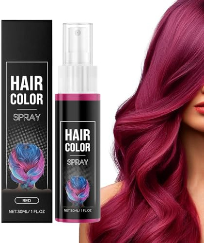 Spray Colorant Temporaire Cheveux (Violet, 30ml) - Spray Colorant Violet Cheveux | Sprays Couleur Lavable Enfant | Coloration Unique, Non Collant, Uniforme & Brillant, Idéal Fête, Cosplay & Halloween