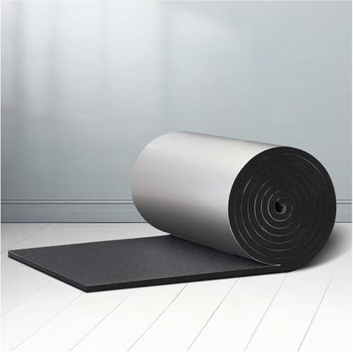 Thick Insulation Soundproofing Mat, Thick Radiator Reflector, Self-Adhesive Aluminium Foil Sound Deadening Roll for Roofs, Vans，Easy to Install(5mm,1*10m/3.2*32.8ft)