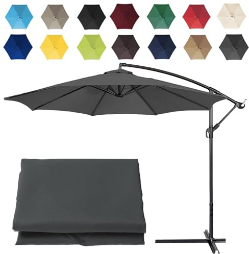 Murzoeky 2/2.3/2.5/2.7/3/3.50m Replacement Garden Parasol Canvas 6/8 Ribs Replacement Canopy For Parasol Umbrella Replacement Cloth,Replacement Parasol Canopy Waterproof,Garden Umbrella Parasol