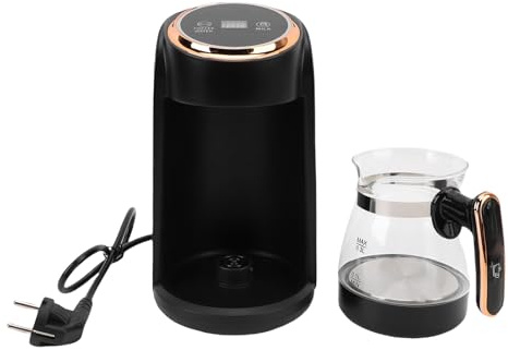 CHEOTIME Cafetière turque Capacité de 1 à 4 tasses Cafetière électrique 600 W Affichage numérique Chauffe automatiquement une délicieuse tasse de turc portable pour la maison et les