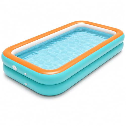 Aufblasbares Planschbecken,105X75X30cm Family Pool, Schwimmbecken,Aufblasbare Pool,Swimmingpool,Tragbare Badewannefür Gärten, Hinterhof