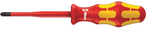 Wera 165 iS PZ/S VDE-isolerad skruvmejsel för Plus Minusskruvar (pozidriv/slits) med reducerad bladdiameter, PZ/S # 1 x 80 mm, 05006465001