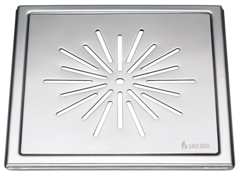Smedbo Boden Reiben Outline mit Star Muster von Edelstahl poliert, Silber