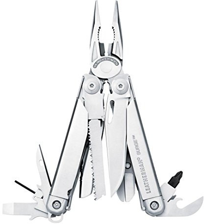 Leatherman Surge Heavy-Duty-Multifunktionswerkzeug, 21 Werkzeuge, Edelstahl, verschiedene Zangen, geschlossene Länge 11,5 cm, 335 g, Länge der Primärklinge 7,87 cm