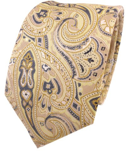 TigerTie Designer Krawatte in paisley muster - Krawatte Klassischer Schnitt