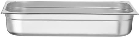 HENDI Contenitore Gastronorm, GN 1/1, resistenza termica -40 °C a 300 °C, compatibile con i forni a convezione, frigoriferi, bagno María, chafing dishes, 14L, 530x325x(H) 100mm, acciaio inox