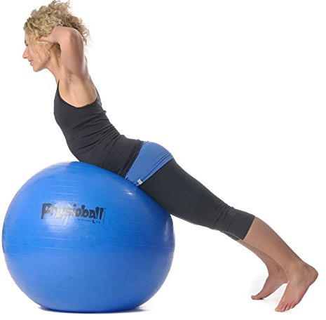 PEZZI Gymnastikball Physioball Ø 85 cm Blau | Übergroßer Gymnastikball für Lagerung, Therapie und Rückentraining, belastbar bis 400 kg