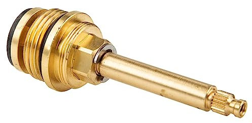 tecuro Ventiloberteil für Unterputz-Absperrventile 3/4 Zoll mit Innengewinde M 4 und Zahnkranz, Messing blank