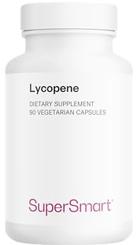 Lycopin - Antioxidativer Stress - 10% konzentrierter Tomaten-Lycopin-Extrakt - Vitamin E - Stimuliert die Blutzirkulation - Vegan - Glutenfrei - SuperSmart