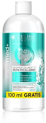 Eveline FACE MED+ Hyaluron Makeup-borttagare fet hud blandhy 400 ml