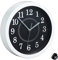 Relaxdays Reloj de Pared, Ø 20 cm, Diseño clásico, A Pilas, Blanco