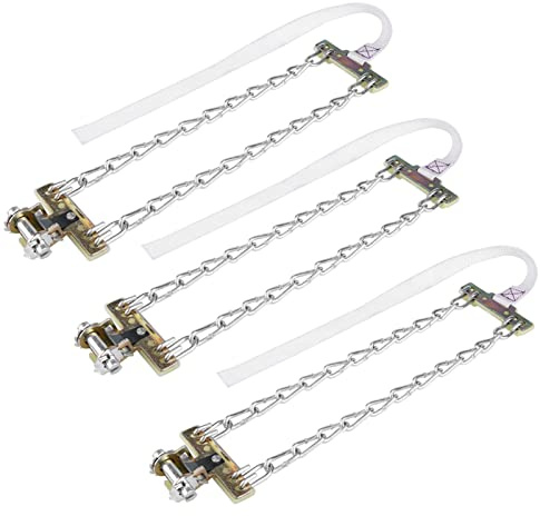 3pcs chaîne en Acier Anti-dérapante de Pneu, chaîne de Clip-on de Pneu de sécurité de Voiture de Boue de Neige pour la Voiture SUV de Camion de Voiture(Large)