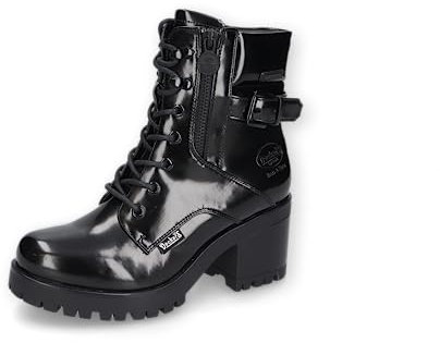 Dockers by Gerli Damen Plateaustiefel, Frauen Stiefeletten,Stiefel,Bootee,Booties,halbstiefel,Kurzstiefel,uebergangsschuhe,schwarz,41 EU