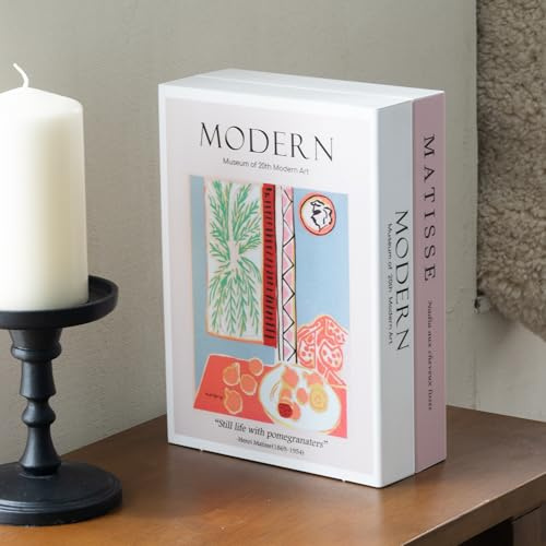 Dekorative Kabelmanagementbox in Buchform, erweiterbare Kabel-Organizer-Box mit Magnetverschluss für Zuhause und Büro (Modern Matisse, Standard)