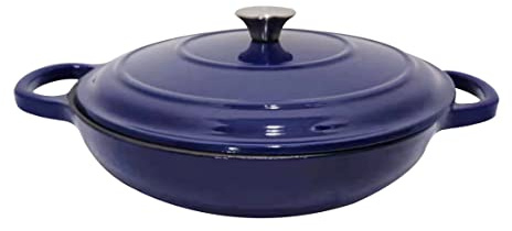 Cast Iron Enameled Brazier 3.5 Qt., Blue