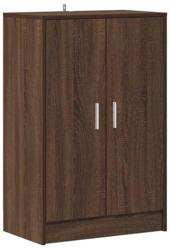 vidaXL Meuble à Chaussures Porte-Chaussures Etagère à Chaussures Armoire de Rangement Entrée Couloir Chêne Marron 60x35x92 cm Bois d'Ingénierie
