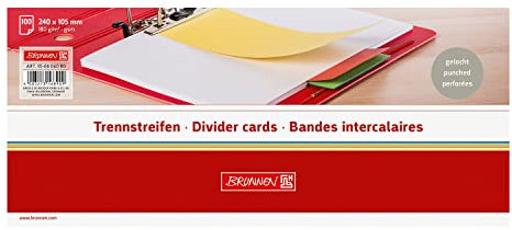 PARTY DISCOUNT NEU BRUNNEN Trennstreifen aus Karton, 10,5x24cm, 100 Stück, grau