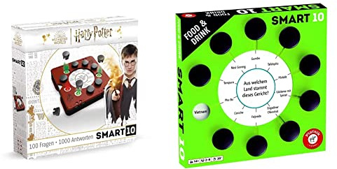 Piatnik 7246 - Smart 10 - Harry Potter/Smart Quizspiel Fans & 7192-Smart 100 Neue Fragen | 1000 Antwortmöglichkeiten Spielbar mit der Originalspiel Family Edition, Smart 10 Erweiterung 1-Food & Drink