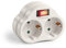 Enchufe múltiple con Interruptor de Encendido/Apagado, 2X enchufes Schuko, 16A / 250V AC, 3500 vatios, Blanco