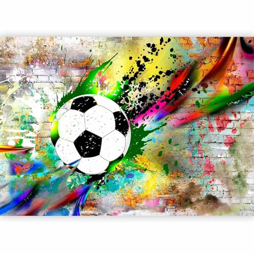 murando Premium Photo Wallpaper Football 350x256 cm / 138x97 Non-Woven Premium Art Print Fleece Wall Mural Decoration Poster Picture Design Modern – Football i-C-0095-a-a