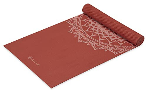 Gaiam Yogamatte – 5 mm dicke Yogamatte – rutschfeste Übungsmatte für alle Arten von Yoga, Pilates und Boden-Workouts – strukturierter Griff, gepolsterte Unterstützung, verschiedene Designs (61 x 173