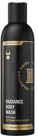 The Beard Struggle Men's Body Wash Valhalla's Gates - Gold Collection - Skin Cleaning Agent - Natural Body Wash - Shower Gel Liquid Soap - 240 mL / 8 US. fl. oz.