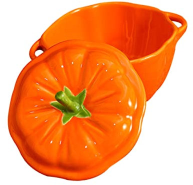 UPKOCH 1pieza Tazón De Creativo Forma De Calabaza Para Sopa y Almacenamiento De Alimentos Resistente Al Microondas y Horno Para Decoración De Cocina y Fiestas