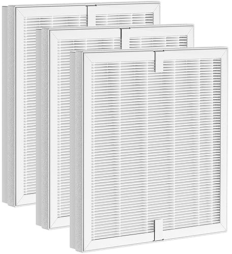 3 Pack E-300L Replacement Filt-er Compatible with MOOKA Air Purifi-er and MOOKA FAMILY Air Purifi-ers, H13 True HEPA Filt-er Replacement for Large Room