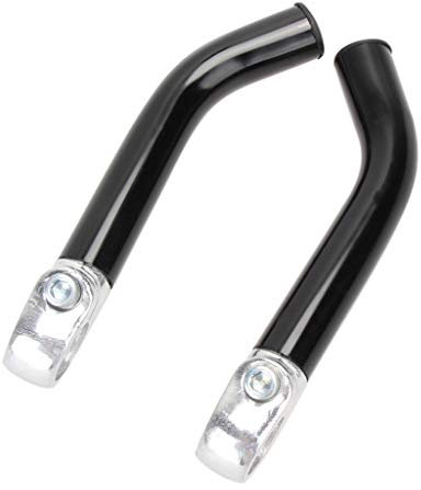 Universal Fahrrad Bar-Ends Ergonomisch Aluminiumlegierung Fahrrad Lenkergriff Ende Lenkerende mit Stopper, 22,2 mm Lenker Ersatz für Fahrräder Mountain Fahrrad (Schwarz)