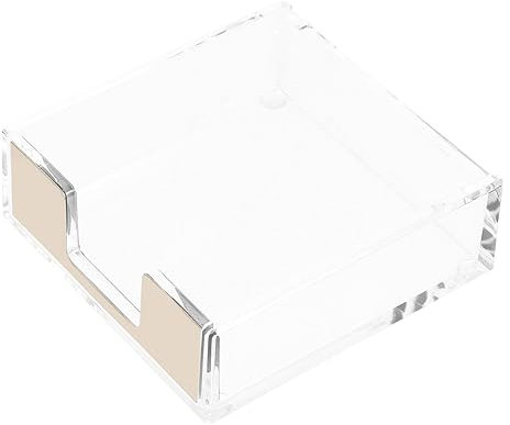 Cabilock Transparente Acryl-Desktop-Aufbewahrungsbox Notizblöcke Aufbewahrungsregal Aufbewahrungsregale Notizblock-Etui Notizblock-Etui -Organizer Edelstahl