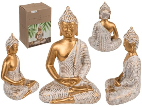 Out of the blue Deko-Figur, Buddha, ca. 11 x 9 x 16,5 cm, aus Polyresin, in Geschenkverpackung