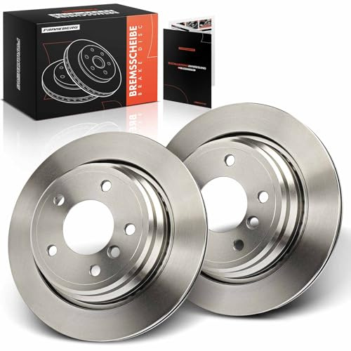 Frankberg Bremsscheibensatz inkl. 2x Bremsscheiben Hinten Belüftet Ø298mm Kompatibel mit 5er E39 5er Touring E39 Replace# 34211164840, 34211163153
