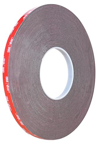 Doppelseitiges Klebeband, Extra Stark Klebend, Verwendet Originales 5952 Rohmaterial, 10mm x 22M, 1.1 mm dickt, Wasserfest und Hochtemperaturbeständig für Auto, Heimdekoration, Bürodekoration