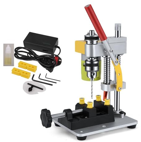 Mini Portable Pillar Press with 795 Motor - Precision Bench Machine with CNC Machining - Electric Table Driller for Metal, Wooden, Jewelry DIY