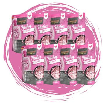 Leonardo Frischebeutel - Katzenfutter - Nassfutter 8x85 g - Multi Bundle - Sparpaket - 8x85 g Huhn Pur - Monoprotein für Sensible Katzen - Premium-Katzenfutter ohne Getreide