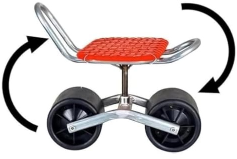 Garden Weeding Stool With Wheels | 360 Degree Rotating Garden Seat | Garden Cart Rolling Workseat With Wheels Gardening Seats | For Yard Work