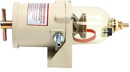 Kraftstofffilter, Diesel Marine Lkw Benzin Racor Filter Ol Wasser Mit Schraubring, Öleinlass/Ölauslass und Ablassöffnung 500FG 500FH, kann in Nutzfahrzeugen, Transportern, Lastwagen, Diesel-Booten