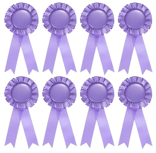 QUARKZMAN Packung mit 8 Leere Auszeichnungsband 1. Platz Band Gewinner Lila | Preis Medaille Band Anerkennung Teilnahmebänder, Für Party Wettbewerb Wettkampf Sportveranstaltung